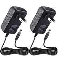 TOBWOLF 2PCS 9V 1A Power Supply Adapter, 9W AC 100V-240V to DC 9V 1A Universal Switching Transformer