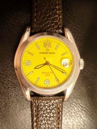 綺年華ETERNA MATIC Kontiki 1958 Automatic watch自動上鍊手錶，(Rare Yellow Dial)稀有黄色表面