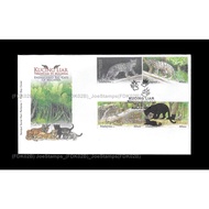 (Average Toned) 2013 Endangered Big Cats Of Malaysia FDC with stamps Good (Average toned & spots)