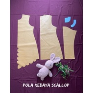 pola kebaya scallop DEWASA