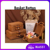 RATTAN STORAGE BAG / BASKET RATTAN /  DECORATIVE BOX WITH 3 SIZES / BAKUL MENGKUANG / BL6551