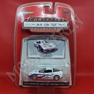 GREENLIGHT Diecast Corvette Collection 2007 Corvette Z06 Daytona 500 Pace Car white Rubber Tires Lim