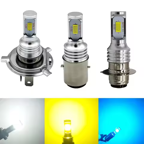 2PCS H6 H4 Led Motorcycle Headlight H6M BA20D PX15D 1000LM High Low Beam Motorbike Headlight Fog Lig