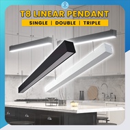 4FT T8 Linear LED Light Casing Kalimantang Tube Fitting Ceiling Wall Lighting Office Light Lampu Pan