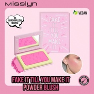 MISSLYN-FAKE IT TILL YOU MAKE IT Powder Blush,Matte Powder Blush With Mirror,High Pigmented, Natural