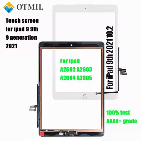 Touch screen Digitizer for iPad 9 9th gen Display 2021 10.2 Inches, for A2602 A2603 A2604 Front Touc