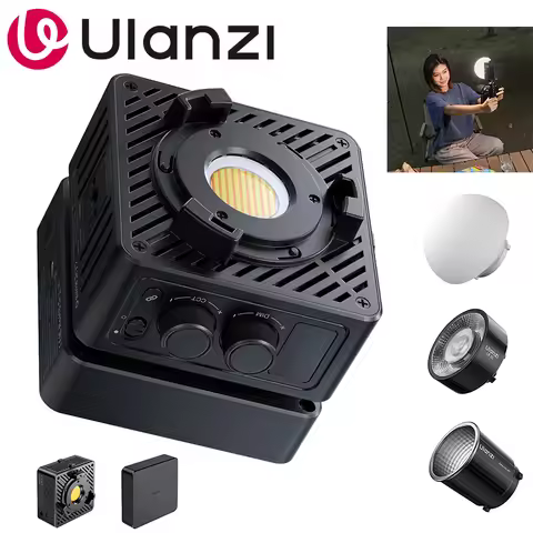 Ulanzi EC65 65W COB Light Cube Video Light 2700K-6500K Bi Color With Remote Control for Camera Photo