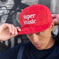 SuperMusic Hat - Red Corduroy - Men's & Women's Hat