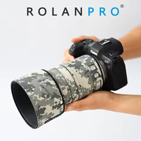 ROLANPRO Waterproof Lens Camouflage Coat for Canon RF 70-200mm F4 L IS USM Rain Cover Lens Protectiv