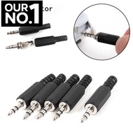 5Pcs/Lot 3.5mm HeadPhone Connector Male Two Channel Audio Jack Plug 3.5 Mm With Black Plastic Housin