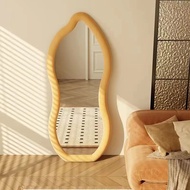 HY-6/Internet Celebrity Bedroom Living Room Special-Shaped Full-Length Mirror Floor-Standing Household French Wall-Mount