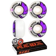 Spitfire Skateboard Wheels 54mm Bighead with Bones Reds Bearings Spitfire Skateboard Wheels 54mm Big