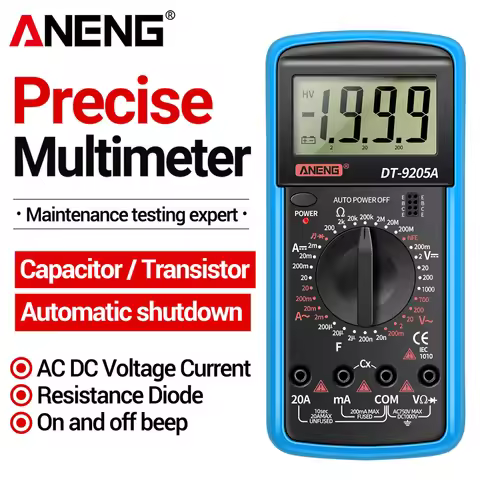 Profesional Digital Multimeter AC/DC Voltage Current Test ANENG Capacitance NCV Resistance Ohm Elect