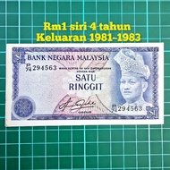 (A55) duit kertas lama duit rm1 lama syiling lama rm1 kertas siri 4 barang lama kedai duit lama bara
