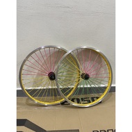 Rim Alloy Basikal 20inch bicycle wheel 20inch colourful BMX/MTB/LAJAK