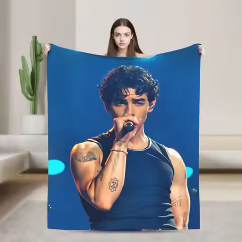 Joe Jonas Blanket Quality Warm J-Jonas Brothers Throw Blanket Autumn Children Couch Bed Funny Bedspr