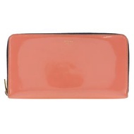 二手CELINE拉鍊長錢包，琺瑯材質，義大利製造，女士款