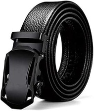 Men's Belt,Leather Ratchet Dress Belts for Men with Automatic Sliding Buckle, Trim to Fit (120cm/wai