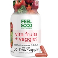 FeelGood Superfoods Vita Fruit and Vegetable Capsules-25 Kinds of Superfood Ingredients, Fruits and 