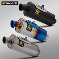 51mm Universal Motorcycle stainless steel Exhaust Pipe Modified With heat-resistant cover Muffler fo