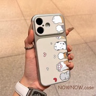 For IPhone 17 16 15 14 Plus 13 12 11 Pro Max X XR XS Max Cute cat paw prints Silver Large Window Pho