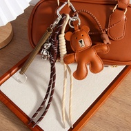8. Best-Selling Leather Coffee Color Bear Limbs Movable Alloy Bear Pendant Bag Lanyard Pendant Fashi