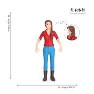 Mô Hình Nông Dân Bằng Nhựa Realistic Toy Farmer Model Farm Owner Rancher Animal Doll Simulation Play