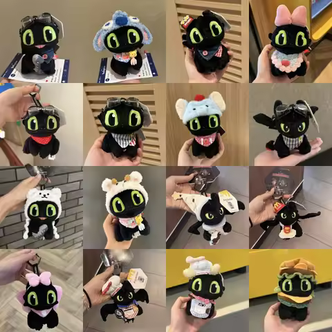 How to Train Your Dragon Toothless Plush Keychains Anime Stuffed Animal Dolls Bag Decor Christmas Bi