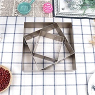 ❉4/6/8 inch Large Carbon steel non-stick 3D DIY Square Mousse Ring Cake Biscuit Baking Mold Cake Mould