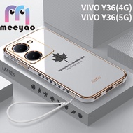 เคส VIVO Y36 4G 5G เคสสำหรับ VIVO โทรศัพท์แบบนิ่มใบเมเปิลดีไซน์ใหม่ V2247 V2248