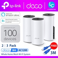TP-Link Deco M4 (2-Pack/3-Pack) AC1200 Whole Home Mesh 2.4Ghz+5Ghz WiFi Router System