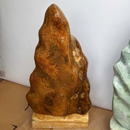 Yellow stone and stone pillar 50 HIGH, WEIGHT 18KG for people with Metal and Earth elements
