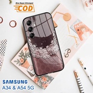 Softcase Glass Kaca SAMSUNG A34 & SAMSUNG A54 (5G) - Case Handphone SAMSUNG A34 & SAMSUNG A54 (5G) [