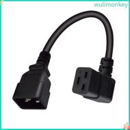WU Right Angled IEC320 C19 to C20 Power Cable 16A 250V 3 Pin PDU UPS Power Cord 14AWG Efficient and 