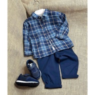 Genuine HM baby boy shirt, blue striped shirt for babies 9 months to 4 years old