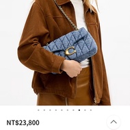 專櫃4折🔥未使用品99新✨COACH TABBY 26 絎縫單肩手袋 牛仔翻蓋包