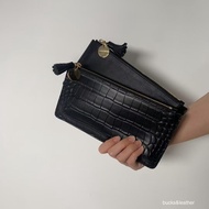 |B51 Bucks & leather Cowhide Zipper Long Clip