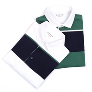 OASIS เสื้อโปโลชาย แขนยาว ผู้ชาย ลายทาง เสื้อโปโลผู้ชาย ผ้าคอตตอน รุ่น MPYL-1928-L สีเขียว ขาว