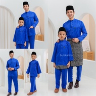 BAJU MELAYU AYAH ANAK WARNA BIRU ROYAL BLUE SET SEDONDON RAYA 2024