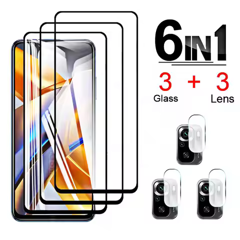 On for Poco M5S Glass for Xiaomi Poco M5S Tempered Full Cover Screen Protector Xiami Pocco Poko Poco