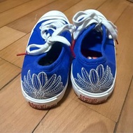 [Mardi Mercredi] Eclore Sneakers 藍色 帆布鞋  雛菊 花朵刺繡