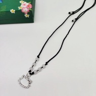 KT Cat Clavicle Chain Flashing Diamond hellokitty Cat Necklace Cute Girl Light Luxury High-End Eight