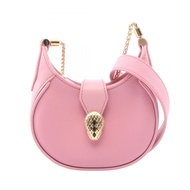 【二手】BVLGARI(Bulgari) Serpenti Ellipse Micro 粉紅皮革女單肩包