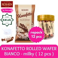 FREE GIFT HALAL KONAFETTO BIANCO Roshen Chocolate Rolled Wafer Flavour Milky