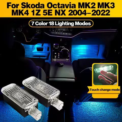 LED Atmosphere Lamp Car Footwell Light Interior Decoration For Skoda Octavia MK2 MK3 MK4 1Z 5E NX A5