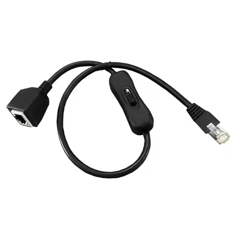 RJ45Extension Cable CAT6e Ethernets Male to Female Connector Networks Extension Cable with On Off Sw