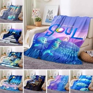 Travel Essential: Soft Flannel Blanket with Animated Movie Soul Adventure Design for Camping and Pic