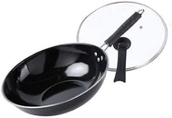 Enamel Wok Non-Stick Pan Household Uncoated Non-Rust Iron Pan Gas Stove Induction Cooker Special Flat Bottom Wok Cooking Pot Warm as ever