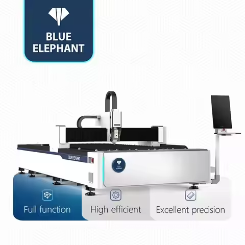 High Quality CNC Machine Metal Cutting Blue Elephant 1530 3015 CNC Fiber Laser Cutting Machine Metal