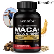 Kenofor Organic MACA+PANAX GINSENG Capsules Support Energy Booster, Stamina, Enhance Performance, Im